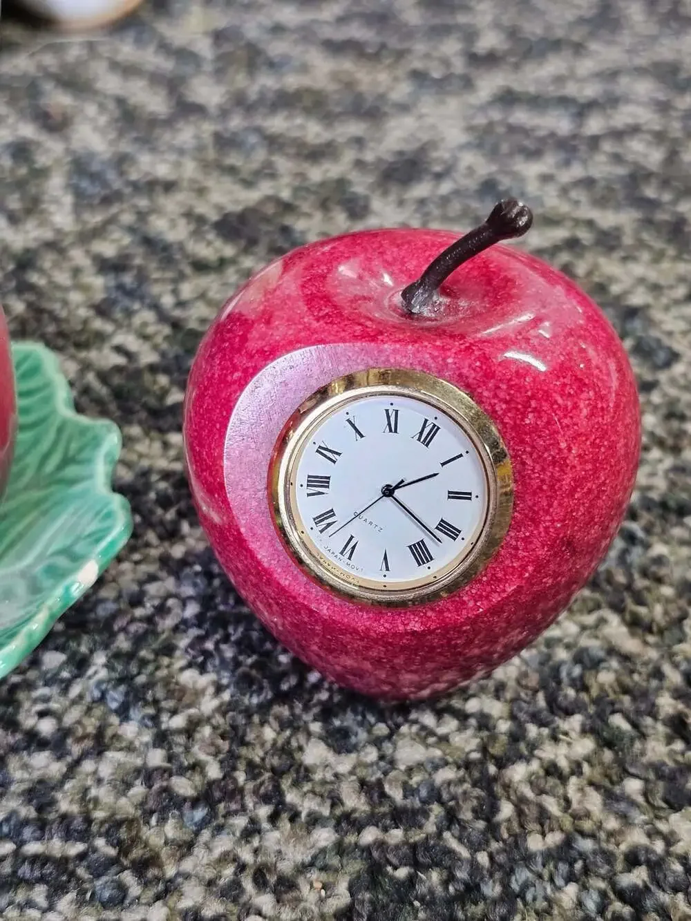 Vintage Ceramic apple Jam Jar with Spoon